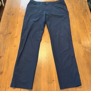 Lululemon ABC Pant Classic 38 x 34 Navy Blue Golf Performance Warpstreme M5468T